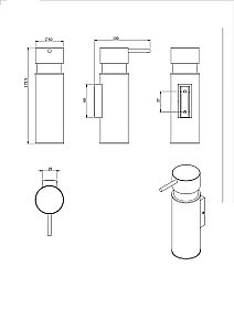 Диспенсер Langberger Accessories 71369 хром купить в интернет-магазине сантехники Sanbest