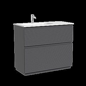 Тумба с раковиной Sancos Folk Floor FL100FLGS/FL100FRGS Grey soft для ванной в интернет-магазине Sanbest