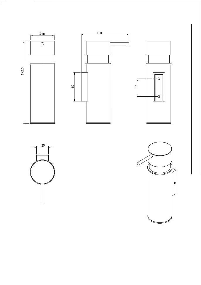 Диспенсер Langberger Accessories 71369 хром купить в интернет-магазине сантехники Sanbest