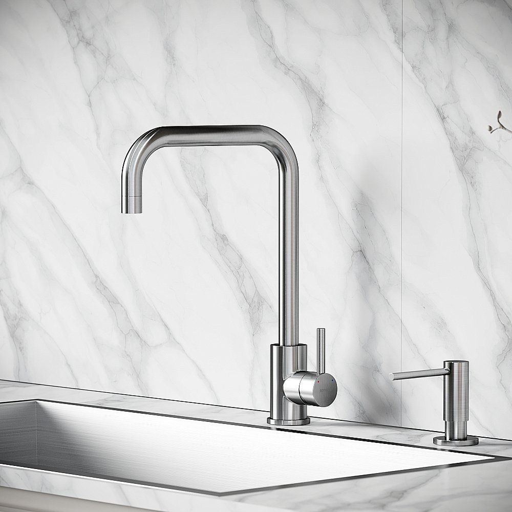 Смеситель для кухни Sancos Stainless SC12002SS нержавеющая сталь купить в интернет-магазине сантехники Sanbest