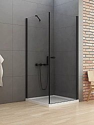 Душевой уголок NEW TRENDY NEW SOLEO BLACK D-0229A/D-0115B 70x90 стекло прозрачное/профиль черный купить в интернет-магазине Sanbest