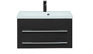 Тумба с раковиной Aquanet Верона 75 New черная матовая для ванной в интернет-магазине Sanbest