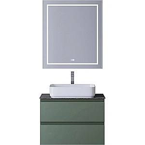 Тумба с раковиной и столешницей BelBagno 60 KRAFT-600-2C-SO-VO+KEP-60-GRN еловая матовая для ванной в интернет-магазине Sanbest