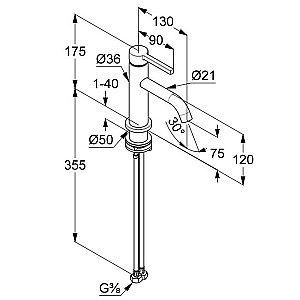 Смеситель для раковины KLUDI NOVA FONTE Pura 200283915 купить в интернет-магазине сантехники Sanbest