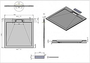 Душевой поддон Esbano Luxe 110х90 ESPLX119W белый матовый купить в интернет-магазине Sanbest