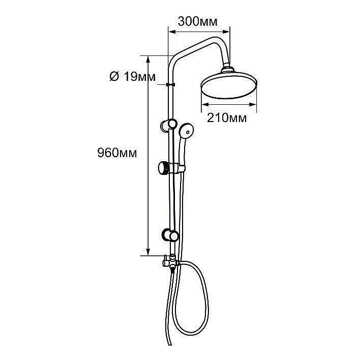 Душевая система Aquanet Round FS6924 купить в интернет-магазине сантехники Sanbest