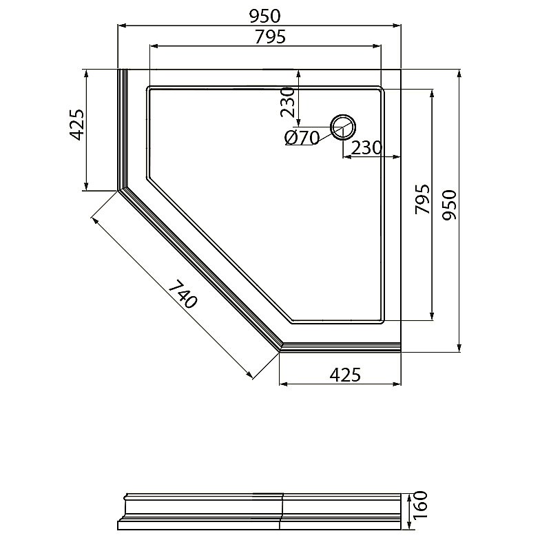 Душевой поддон Migliore DIADEMA 24481 95х95 белый купить в интернет-магазине Sanbest
