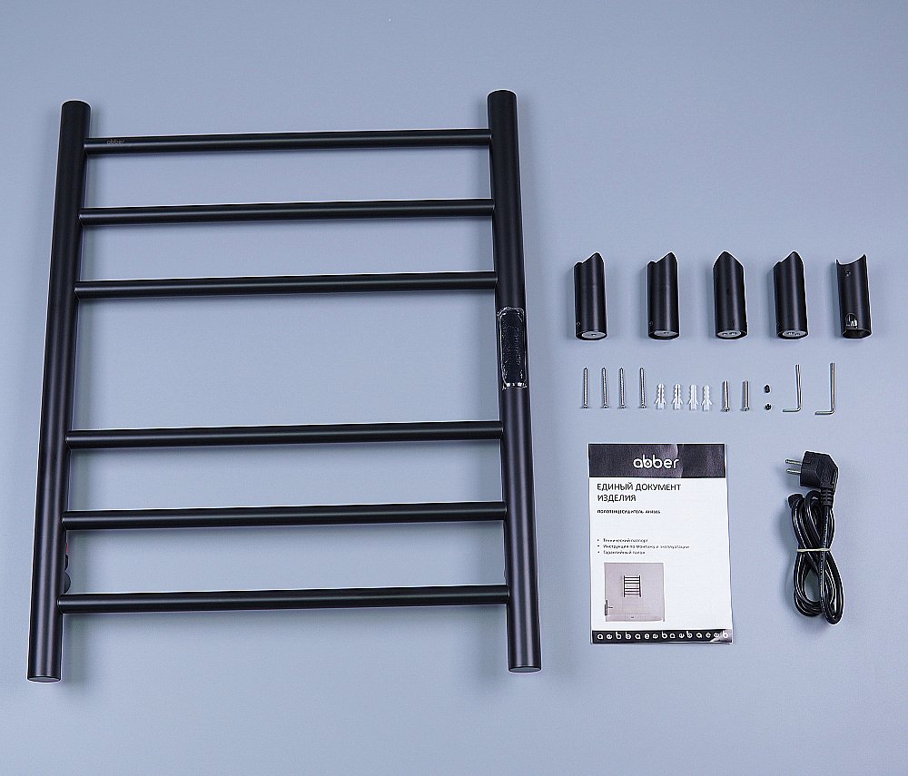 Полотенцесушитель электрический ABBER Standard AH4606MB черный матовый купить в интернет-магазине сантехники Sanbest