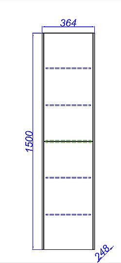 Пенал Aqwella Mobi 36,5 MOB0535DB дуб балтийский для ванной в интернет-магазине сантехники Sanbest