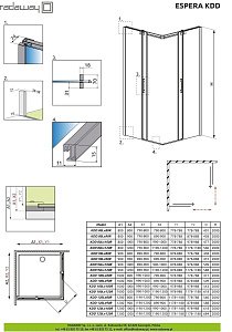 Душевой уголок Radaway Espera KDD 120x80 купить в интернет-магазине Sanbest