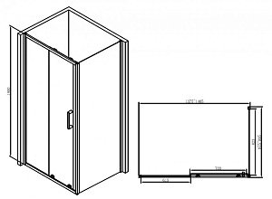 Душевой уголок ABBER Schwarzer Diamant AG30140B-S90B купить в интернет-магазине Sanbest