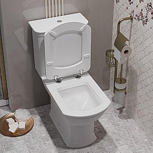 Унитаз-компакт напольный Опадирис Риспекто OS39721 белый, с бачком, с крышкой микролифт купить в интернет-магазине Sanbest