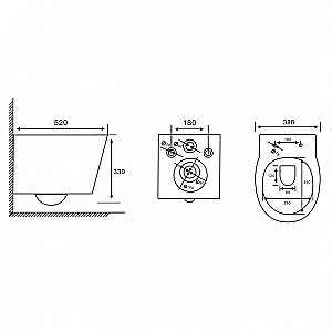 Унитаз подвесной Abber Bequem AC1127 белый, безободковый, с крышкой микролифт, слив торнадо купить в интернет-магазине Sanbest