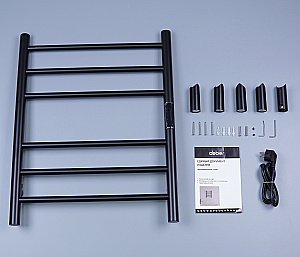 Полотенцесушитель электрический ABBER Standard AH4606MB черный матовый купить в интернет-магазине сантехники Sanbest