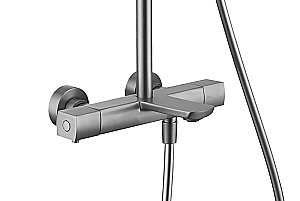 Душевая система Kaiser Cube 01382-15 вороненая сталь купить в интернет-магазине сантехники Sanbest