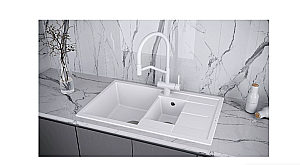 Смеситель для кухни Paulmark Rubert Ru213175-WH белый матовый купить в интернет-магазине сантехники Sanbest