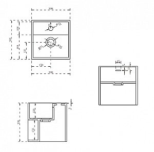 Тумба с раковиной Abber STEIN AS2639 30 белая для ванной в интернет-магазине Sanbest