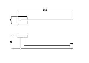 Полотенцедержатель Aquatek Либра AQ4319MB черный матовый купить в интернет-магазине сантехники Sanbest