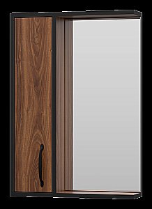 Зеркало со шкафом Misty Кедр 50 П-Кед04050-011 черный/орех в ванную от интернет-магазине сантехники Sanbest