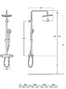 Душевая система Roca Victoria-T 5A2C18C00 купить в интернет-магазине сантехники Sanbest