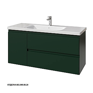 Тумба с раковиной Caprigo Forte 120 два ящика, одна дверь справа/слева, цвет на выбор/эмаль для ванной в интернет-магазине Sanbest