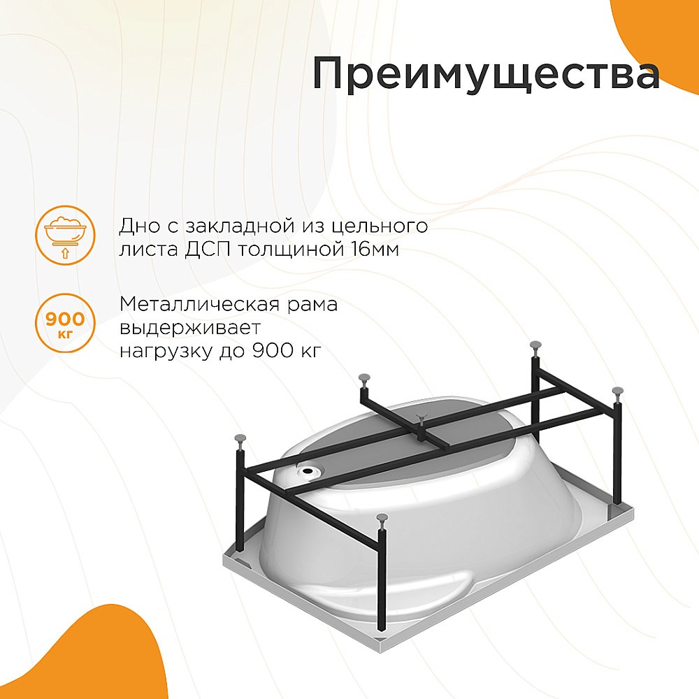 Ванна с гидромассажем Радомир Монти 150х105 СТАНДАРТ ХРОМ белая купить в интернет-магазине Sanbest