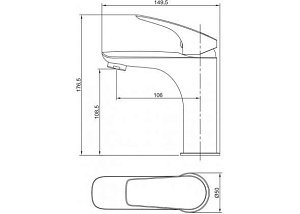 Смеситель для раковины Aquanet Atletic AF310-10С купить в интернет-магазине сантехники Sanbest