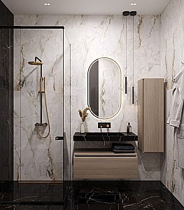 Раковина-моноблок Armadi Art Flat Nero Marquina 859-100-NM черный мрамор купить в интернет-магазине Sanbest