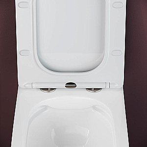 Унитаз подвесной Ceramica Nova Metric Rimless CN3007_1001B безободковый, с крышкой микролифт, с инсталляцией и черной матовой кнопкой  купить в интернет-магазине Sanbest