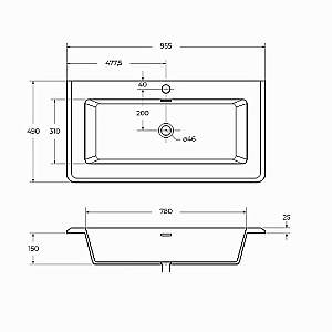 Тумба с раковиной Cezares IDRA 98 55807+50264 Nero opaco для ванной в интернет-магазине Sanbest