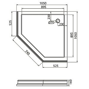 Душевой поддон Migliore DIADEMA 24586 105х105 белый, декор хром купить в интернет-магазине Sanbest