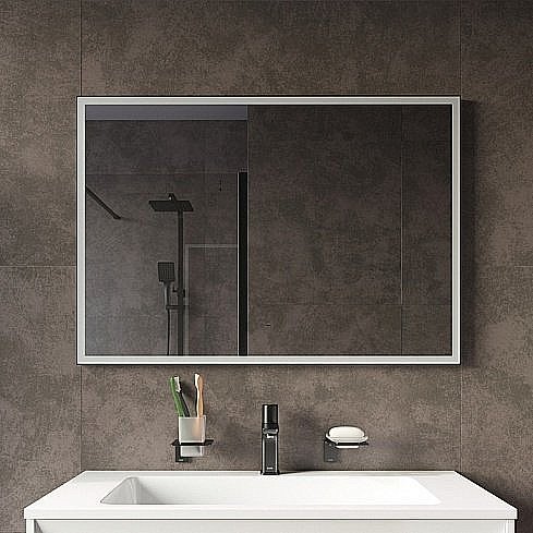 Зеркало Iddis Slide 100 SLI1000i98 черное в ванную от интернет-магазине сантехники Sanbest