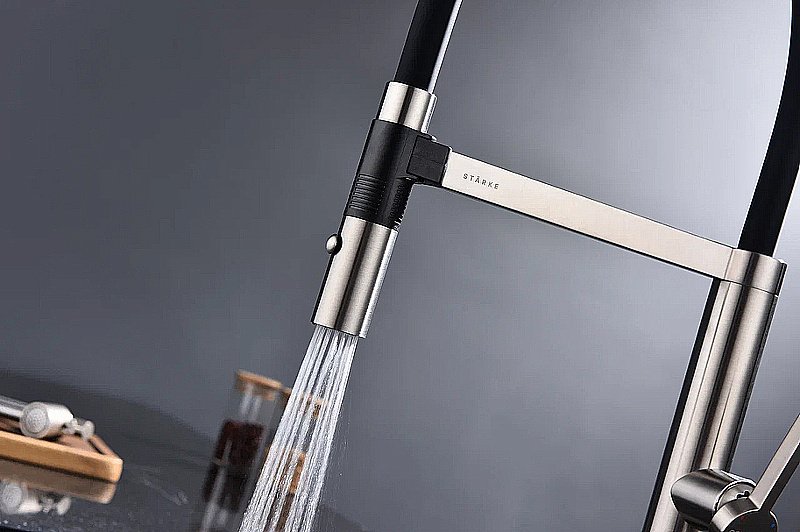 Смеситель для кухни Paulmark Leader Le214101-BS брашированная сталь купить в интернет-магазине сантехники Sanbest