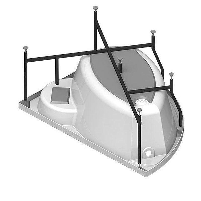 Ванна с гидромассажем Радомир Алари 168х120 СТАНДАРТ ХРОМ белая купить в интернет-магазине Sanbest