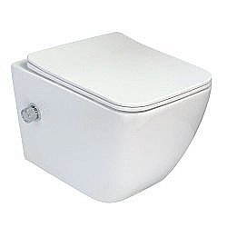 Унитаз подвесной Esbano LEON WB ESWBLEONW безободковый, с крышкой микролифт, белый купить в интернет-магазине Sanbest