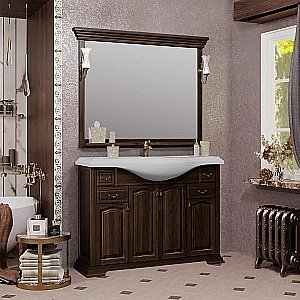 Тумба с раковиной Опадирис Риспекто 120 орех антикварный (Нагал) для ванной в интернет-магазине Sanbest