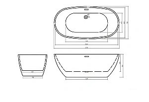 Ванна акриловая CeruttiSpa d'ISEO 10509 170x75 белая купить в интернет-магазине Sanbest