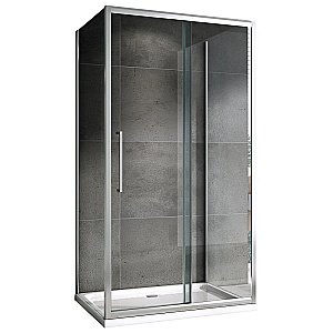 Душевой уголок ABBER Schwarzer Diamant AG30160H-S75-S75 160x75 стекло прозрачное/профиль хром купить в интернет-магазине Sanbest