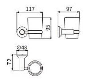 Стакан для зубных щеток CeramaLux Fleur 78302 хром купить в интернет-магазине сантехники Sanbest