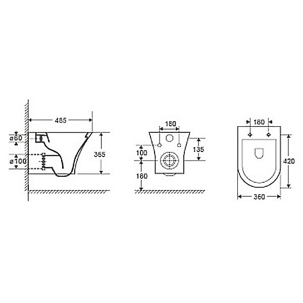 Унитаз подвесной CeruttiSpa Bernina 2617E безободковый, с крышкой микролифт купить в интернет-магазине Sanbest