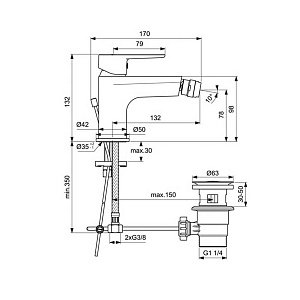 Смеситель для биде Ideal Standard Cerafine О BC498AA купить в интернет-магазине сантехники Sanbest