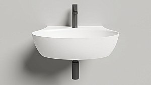 Раковина Salini ALDA WALL 01 140311G 58 из искусственного камня S-Sense, белая глянцевая купить в интернет-магазине Sanbest