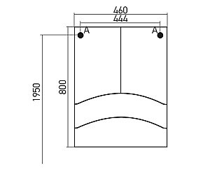 Зеркальный шкаф MIXLINE РАДУГА 528042 46 черный купить в интернет-магазине сантехники Sanbest