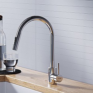 Смеситель для кухни Dorff Logic D3007500 хром купить в интернет-магазине сантехники Sanbest