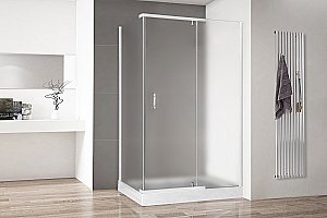 Душевой уголок Royal Bath HPV RB8140HPV-C 140х80 матовое стекло/профиль белый купить в интернет-магазине Sanbest