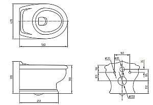 Унитаз подвесной Migliore Milady ML.MLD-25.740.BI белый купить в интернет-магазине Sanbest