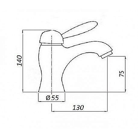 Смеситель на раковину Magliezza Luce 50123 хром купить в интернет-магазине сантехники Sanbest
