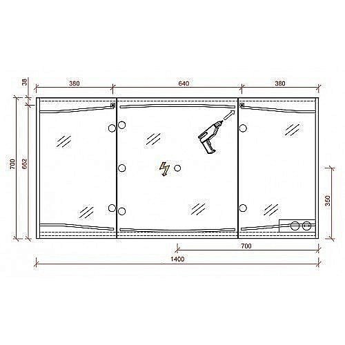 Зеркальный шкаф Pelipal Cassca CS-SPS09 140 белый глянец купить в интернет-магазине сантехники Sanbest