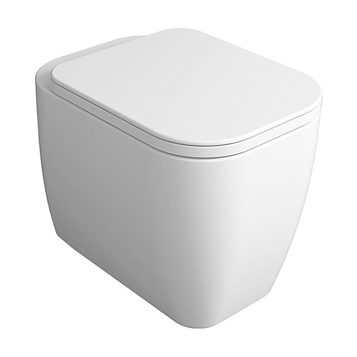 Унитаз приставной SIMAS Henges HE01bi безободковый, белый купить в интернет-магазине Sanbest