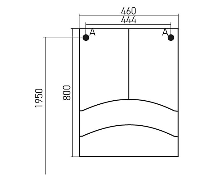 Зеркальный шкаф MIXLINE РАДУГА 528042 46 черный купить в интернет-магазине сантехники Sanbest